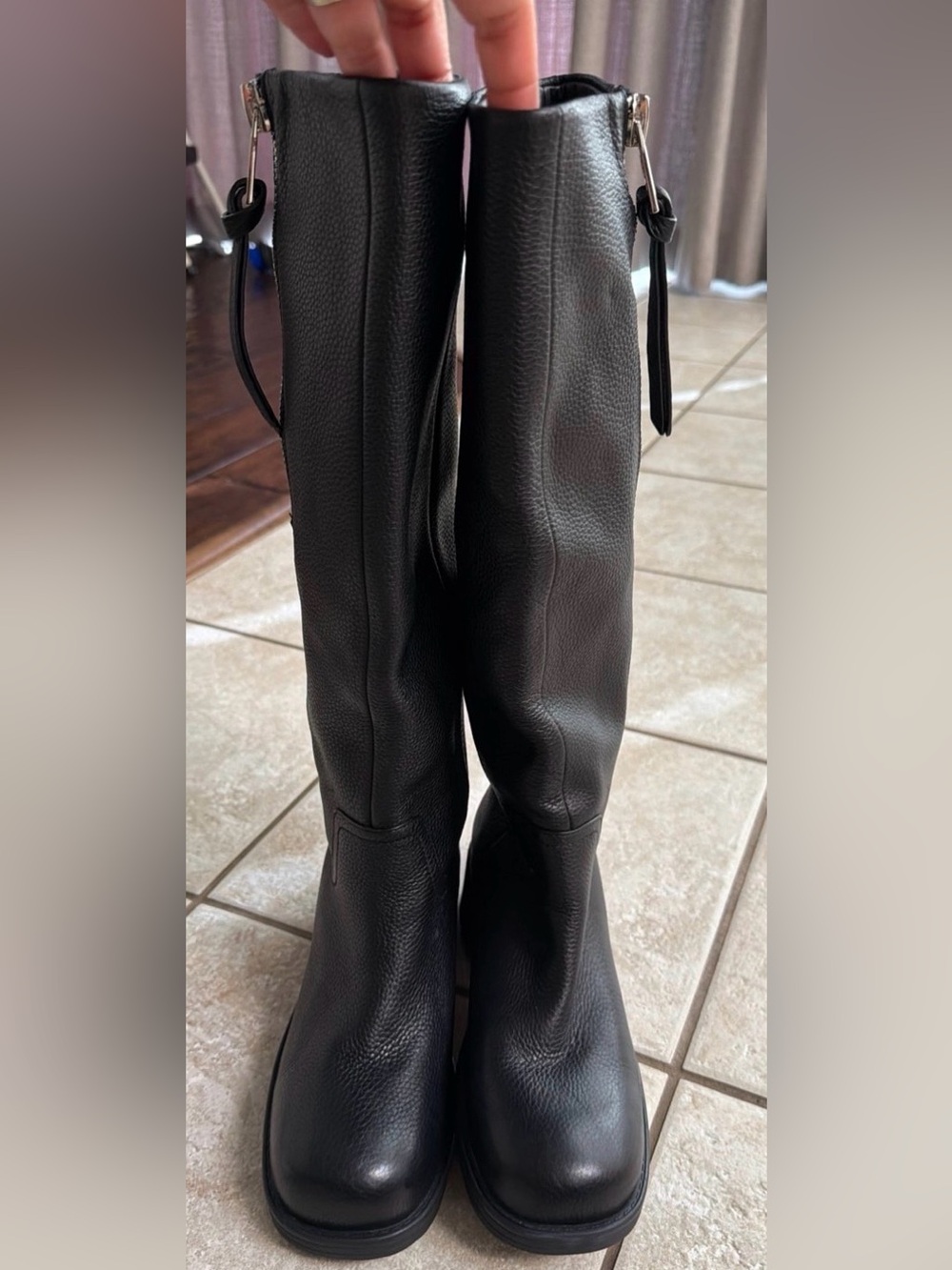 AEROSOLES Black Leather Boots